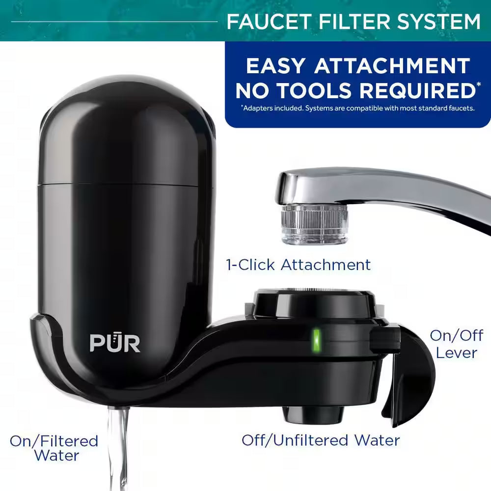 PLUS Faucet Mount Filtration System, Black